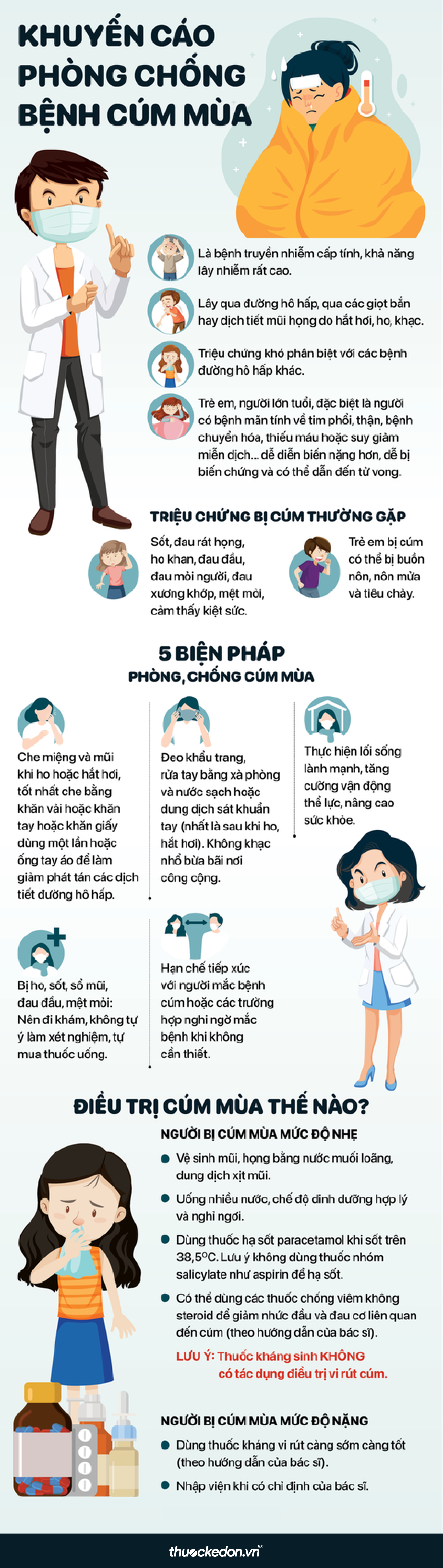 Khuyến cáo phòng chống bệnh cúm mùa