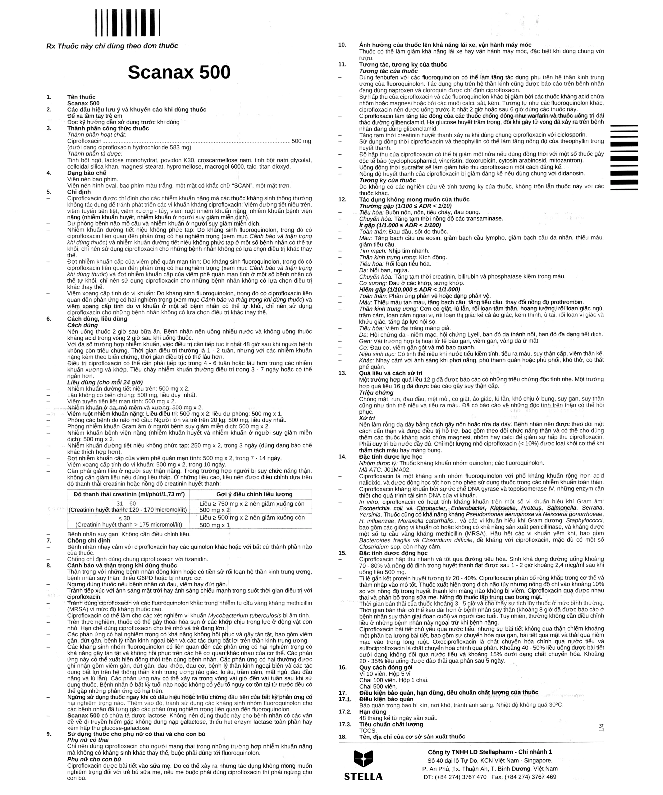 Scanax 500 Stella hdsd