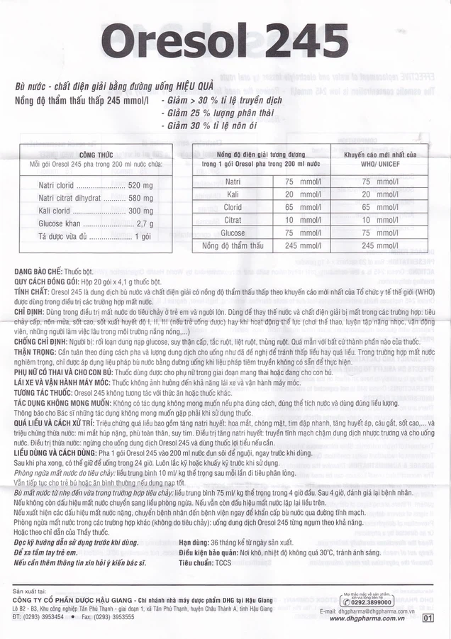 Oresol 245 HDSD