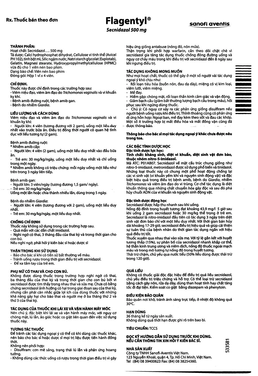 Flagentyl 500mg HDSD