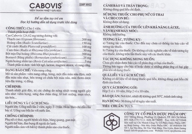 Cabovis HDSD
