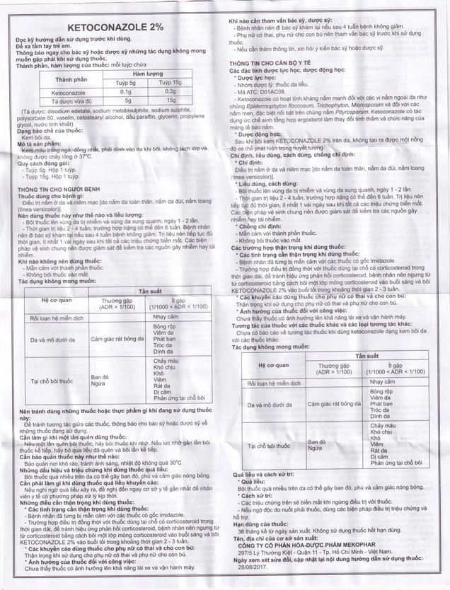 Ketoconazole 2% HDSD