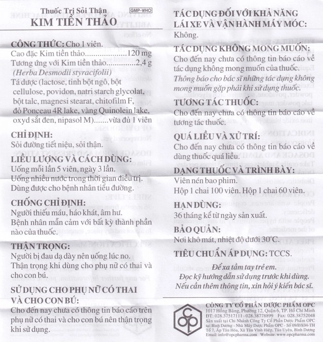 Kim Tiền Thảo HDSD
