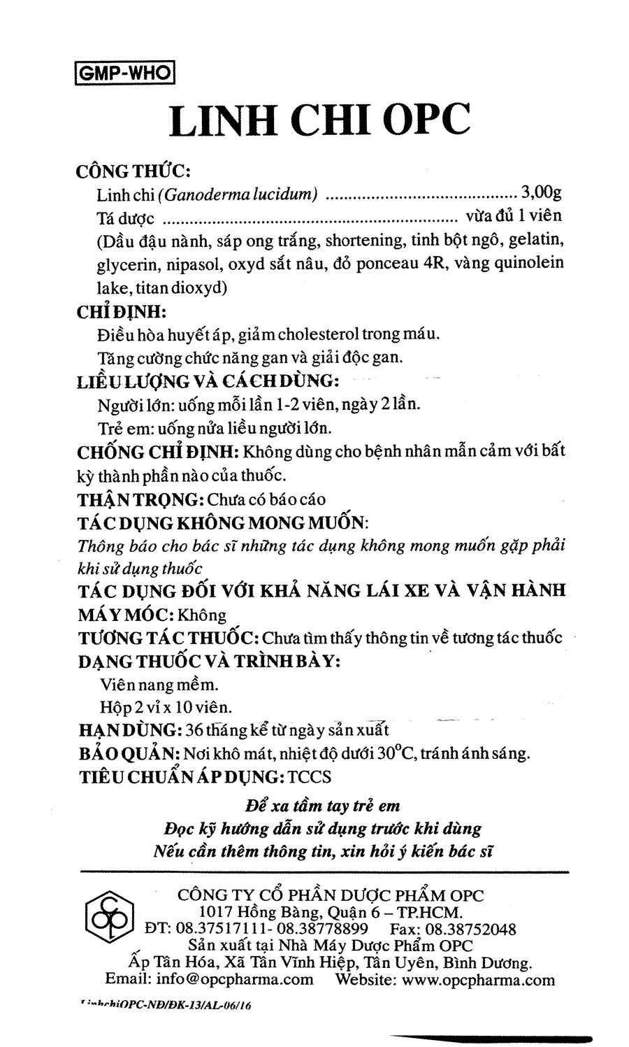 Linh Chi OPC HDSD