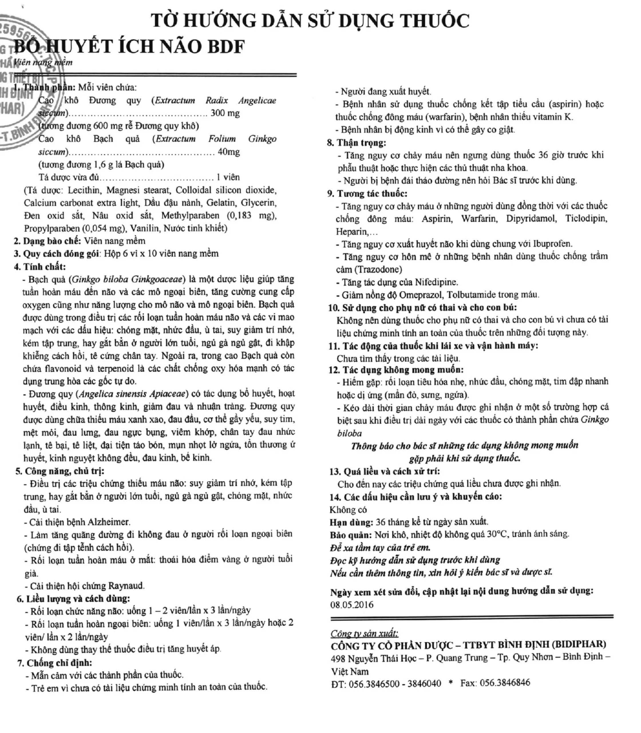 Bổ Huyết Ích Não HDSD