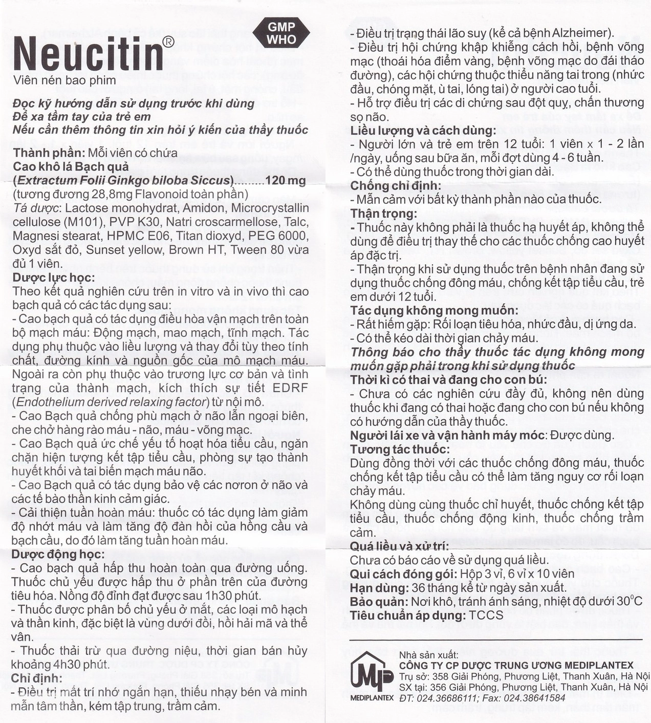 Neucitin 120 HDSD