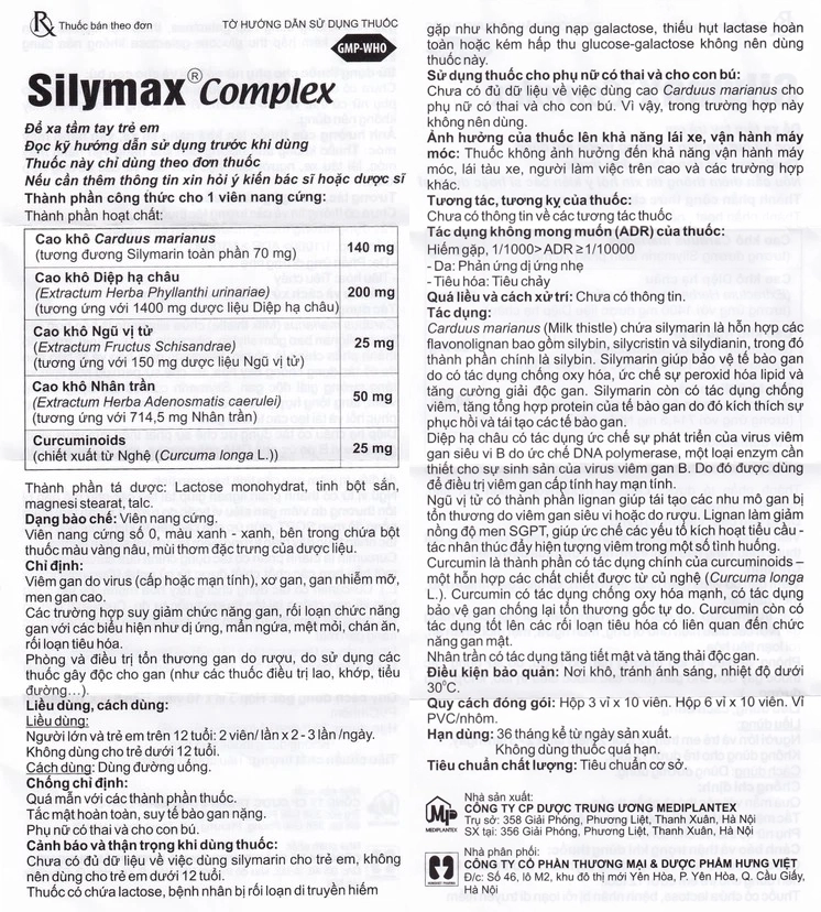 Silymax Complex HDSD