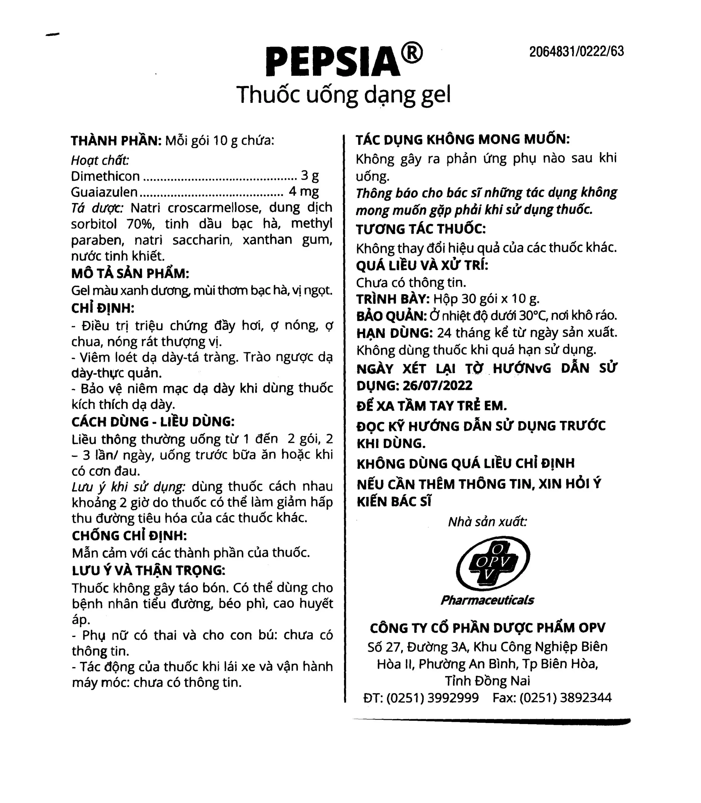Pepsia HDSD